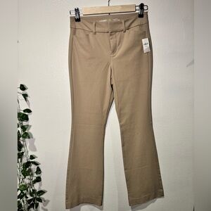 Old Navy Women's Petite Pixie Flare High-Rise Tan Pants